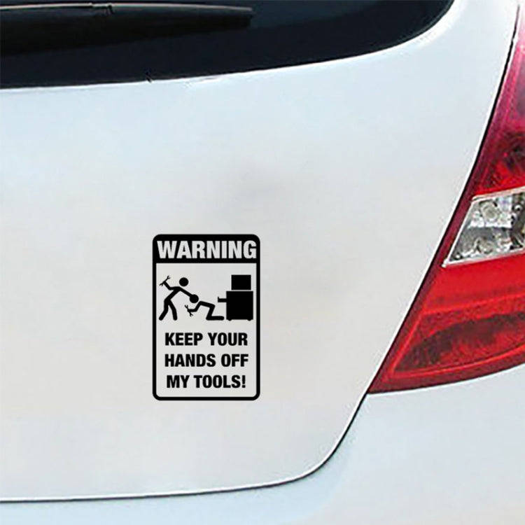 10 PCS QYPF Warning Sticker Funny Prank Car Sticker Vinyl Decoration, Size: 11.8 x 18.3cm (Black)