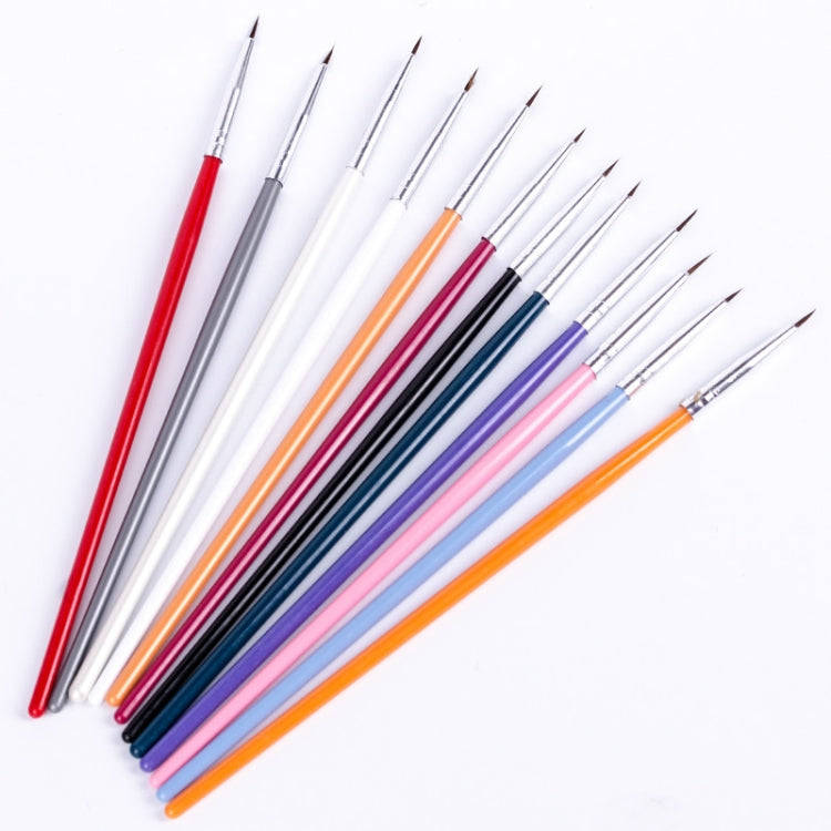 Colorful Nail Art Liner Thin Painting Brush Design Dotting Pen Acrylic Fine Tips Drawing Lines Fl...