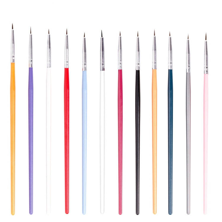 Colorful Nail Art Liner Thin Painting Brush Design Dotting Pen Acrylic Fine Tips Drawing Lines Fl...