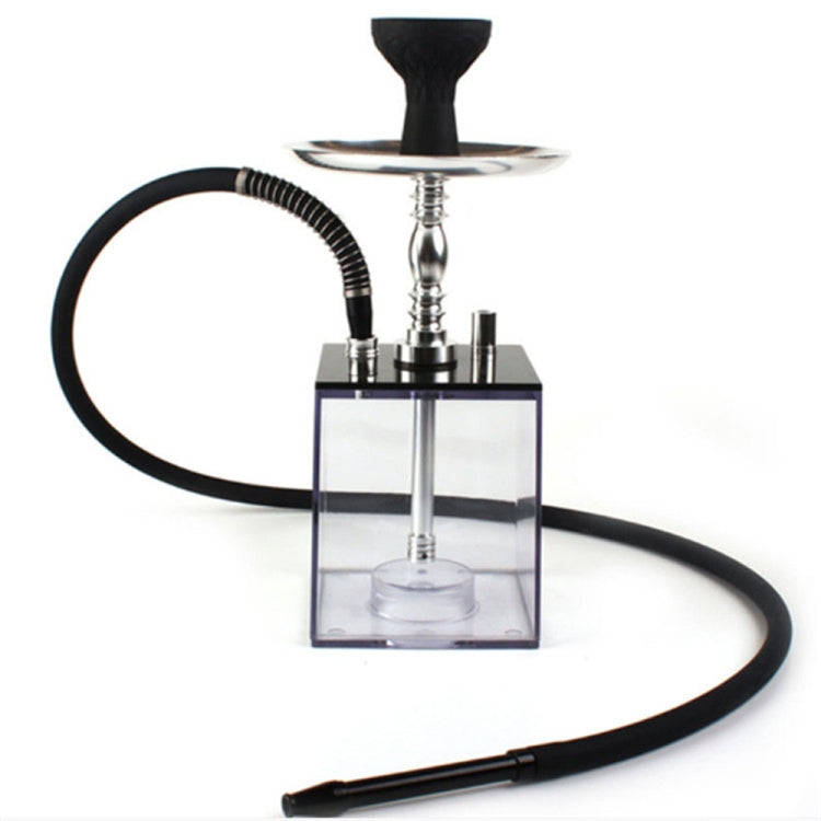 Square Acrylic Hookah Set(Black)