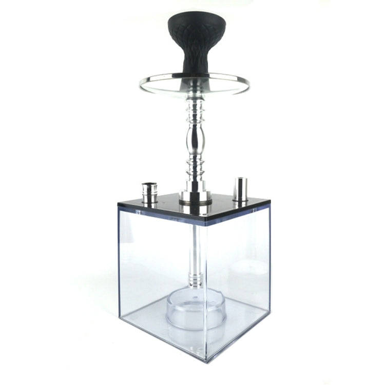 Square Acrylic Hookah Set(Black)