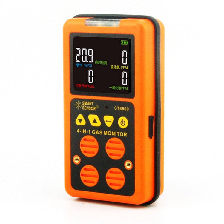 ST8900 4 in 1 Toxic Gas CO Carbon Monoxide Detector Hydrogen Sulfide H2S Oxygen Combustible Gas T...