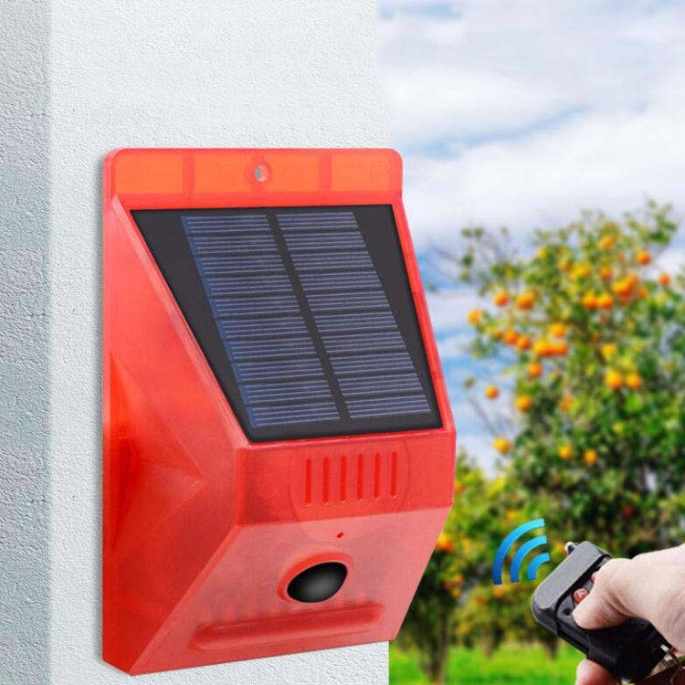 129dB Solar Alarm Light Human Body Induction Remote Control Alarm Farm Anti-theft Drive Object So...