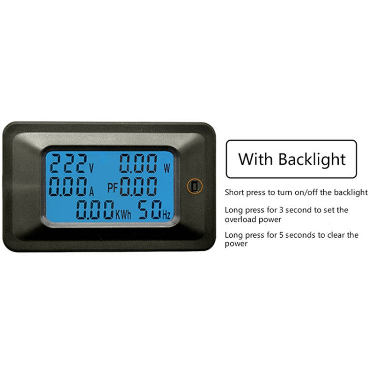100A Household Multifunctional Watt-hour Meter AC Digital Voltage and Current Meter Power Monitor