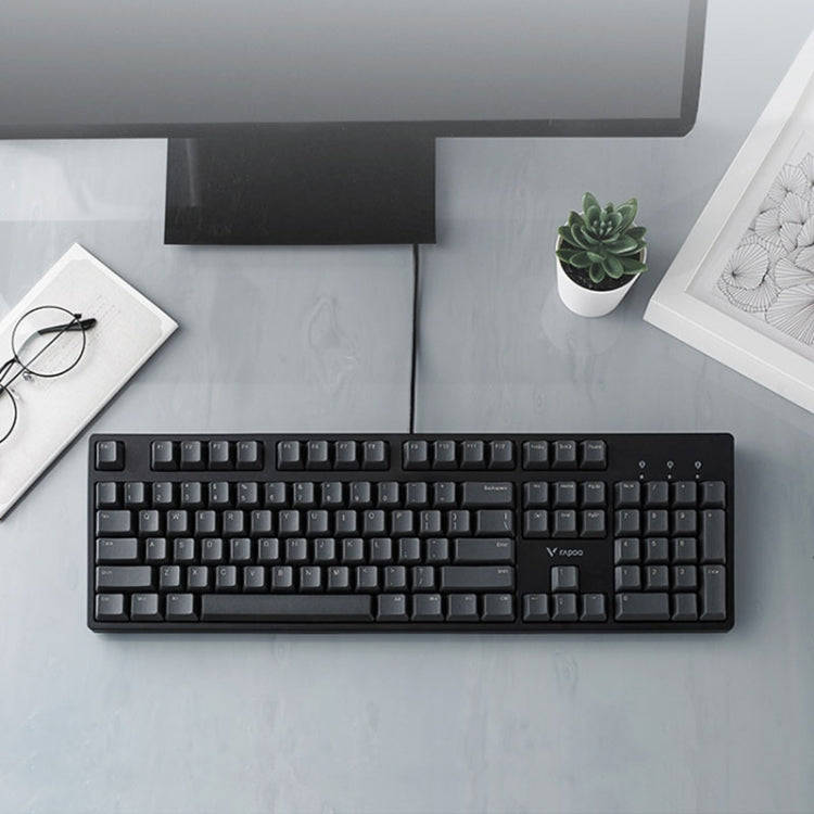 Rapoo V860 Desktop Wired Gaming Mechanical Keyboard, Specifications:87 Keys(Green Shaft)