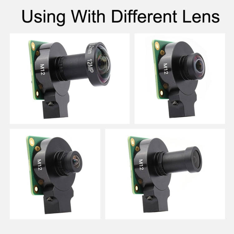 Waveshare For Raspberry Pi Camera M12 High Sensitivity Lens, 12.3MP IMX477R Sensor, 23945