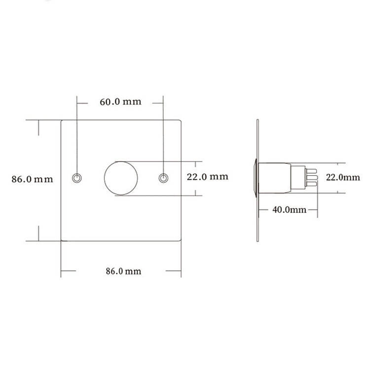 S88622L Metal Stainless Steel Panel with Waterproof Access Control Switch