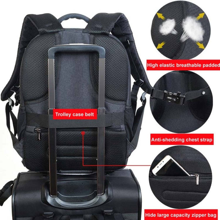 CADeN USB SLR Camera Bag Professional  Waterproof Portable Unisex Camera Bag