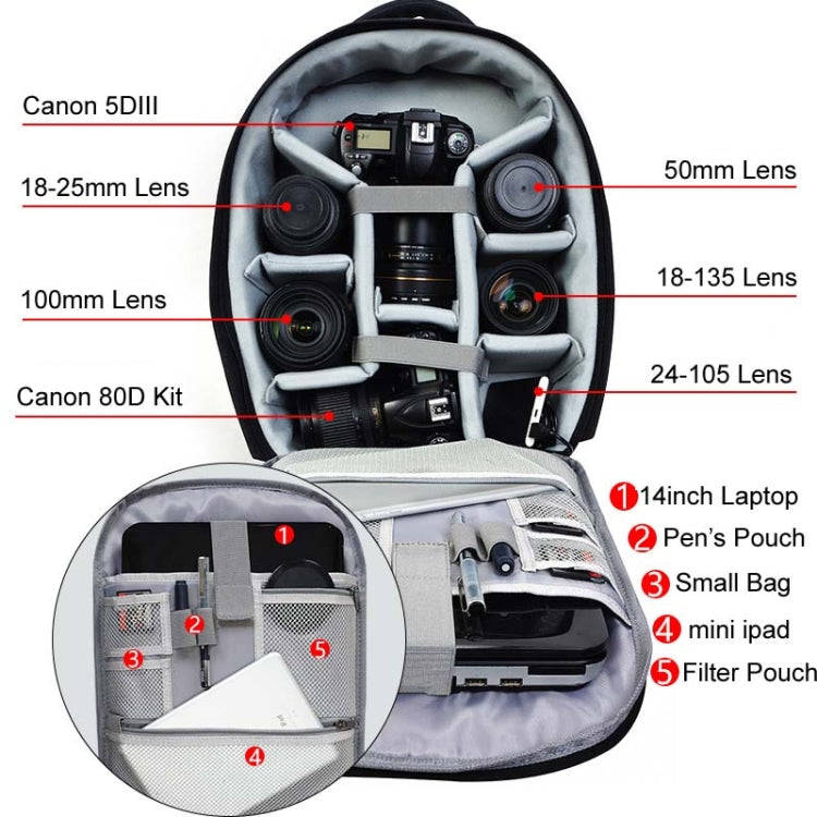 CADeN USB SLR Camera Bag Professional  Waterproof Portable Unisex Camera Bag