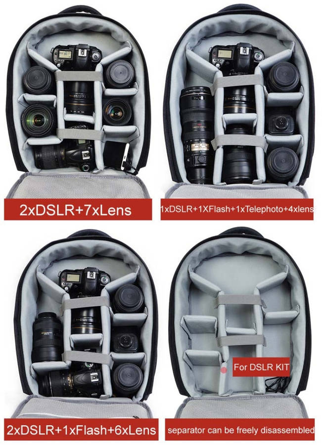 CADeN USB SLR Camera Bag Professional  Waterproof Portable Unisex Camera Bag