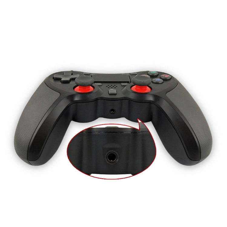 Rubberized Wireless Game Controller Bluetooth Handle for PS4 Host(Orange)
