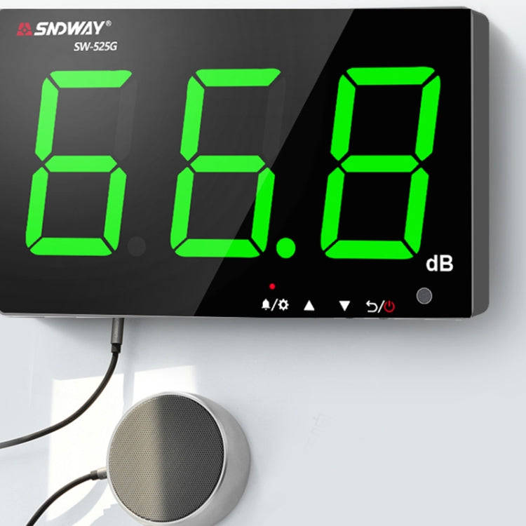 SNDWAY Wall-mounted 30~130dB Large Screen Digital Display Noise Decibel Monitoring Testers, Speci...