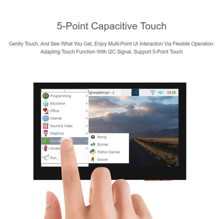 Waveshare 4.3 Inch DSI Display 800×480 Pixel IPS Display Panel, Style:Touch Display