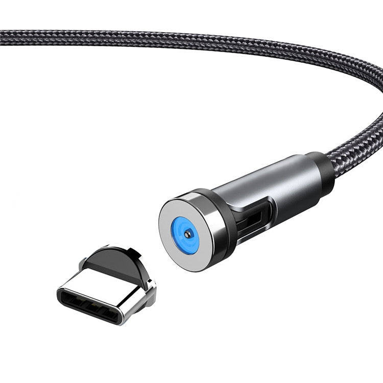 CC56 USB to Type-C / USB-C Magnetic Interface Dust Plug Rotating Data Charging Cable, Cbale Lengt...