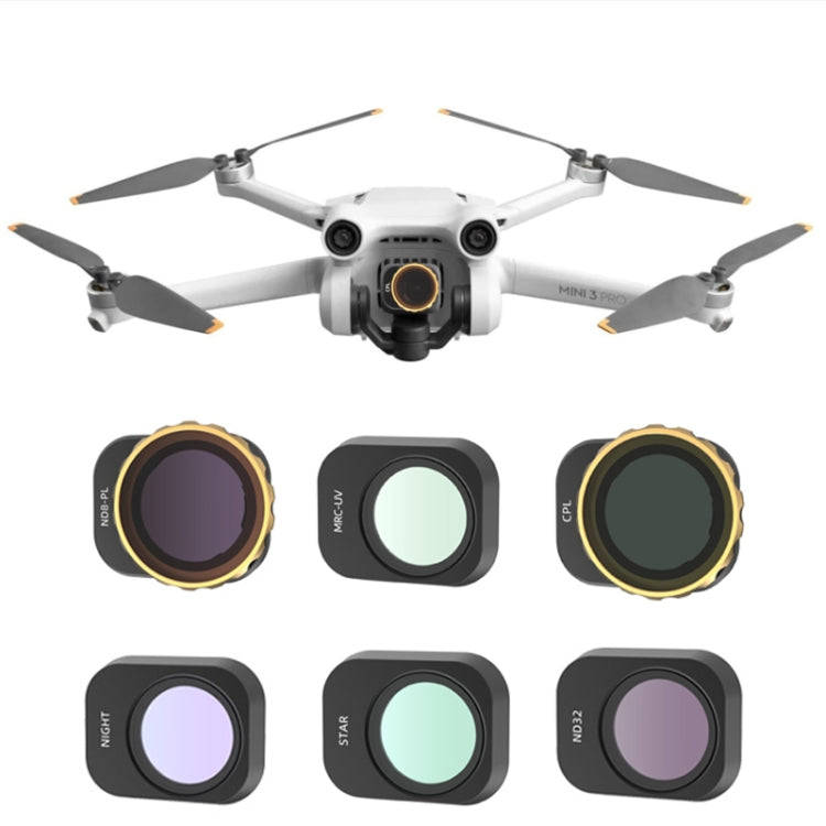 JSR For Mini 3 Pro Camera Filters, Style:4 In 1 ND8-PL+ND16-PL+ND32-PL+ND64-PL