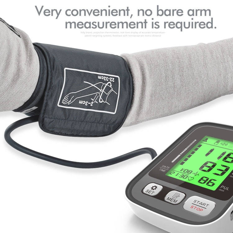 JZ-256A Tri-Color Backlight Automatic Upper Arm Sphygmomanometer Home Electronic Sphygmomanometer...