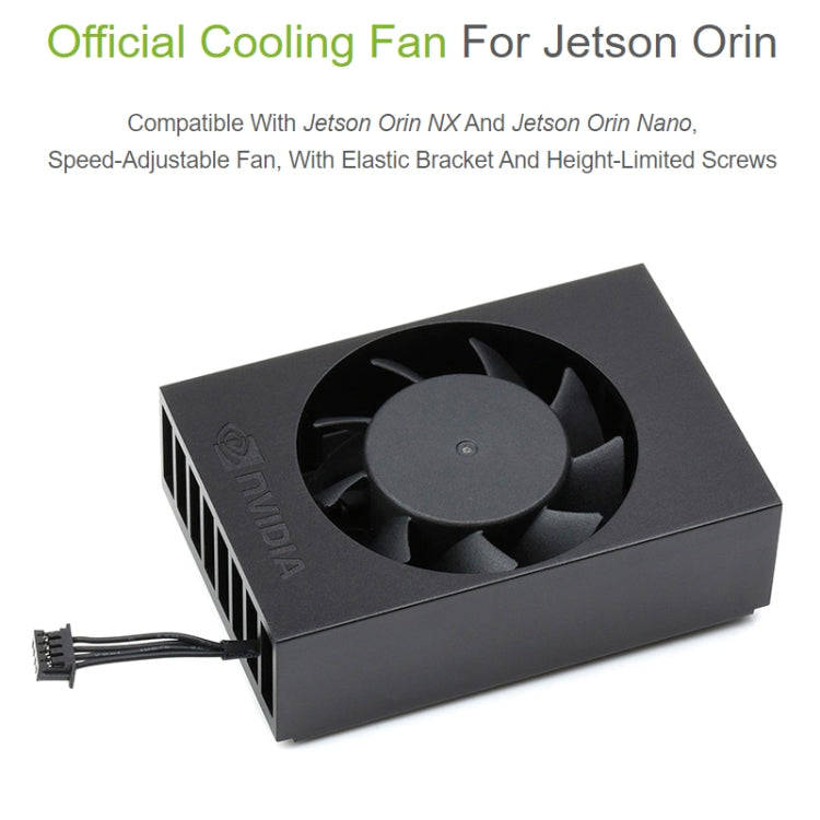 For Jetson Orin Waveshare 24076 Cooling Fan Speed Adjustable(Black)