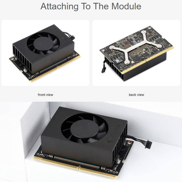 For Jetson Orin Waveshare 24076 Cooling Fan Speed Adjustable(Black)