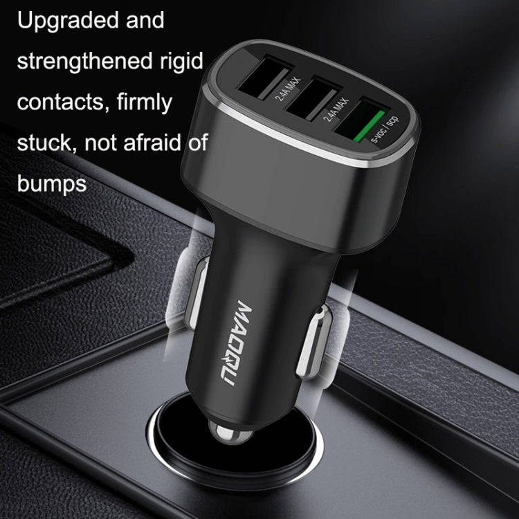 QIAKEY GT780 3 USB Ports Fast Charge Car Charger(Gray)