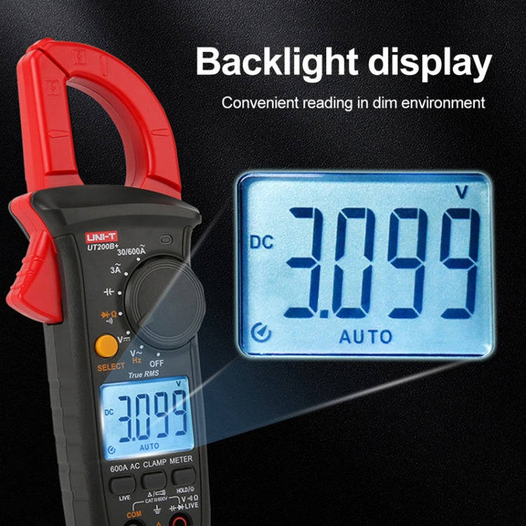 UNI-T  UT200A+ 400A Digital Clamp Multimeter AC/DC Voltage Detector Frequency Resistance Tester
