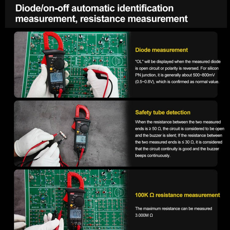 UNI-T  UT200A+ 400A Digital Clamp Multimeter AC/DC Voltage Detector Frequency Resistance Tester