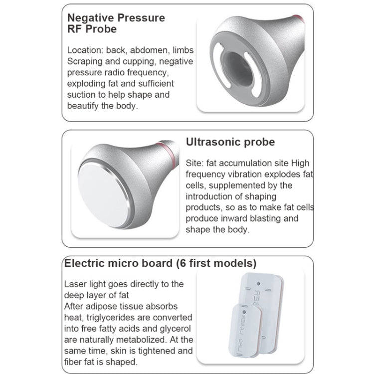 6 In 1  80K Ultrasonic Cavitation Vacuum Radio Frequency Lipo Laser Slimming Machine US Plug(Gold...