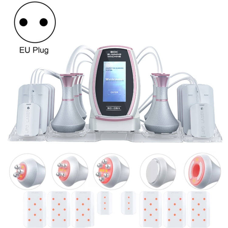 6 In 1  80K Ultrasonic Cavitation Vacuum Radio Frequency Lipo Laser Slimming Machine EU Plug(Pink...