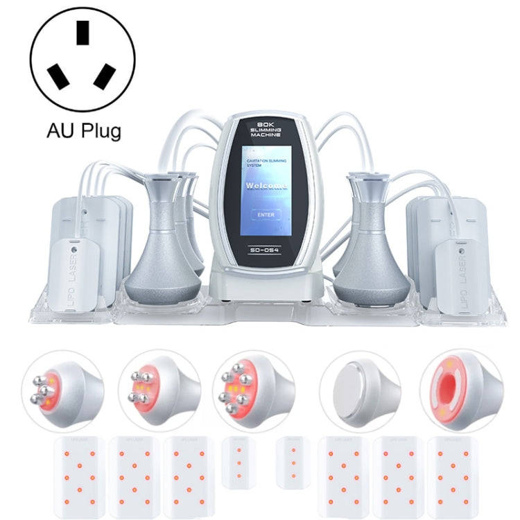 6 In 1  80K Ultrasonic Cavitation Vacuum Radio Frequency Lipo Laser Slimming Machine AU Plug(Sliv...