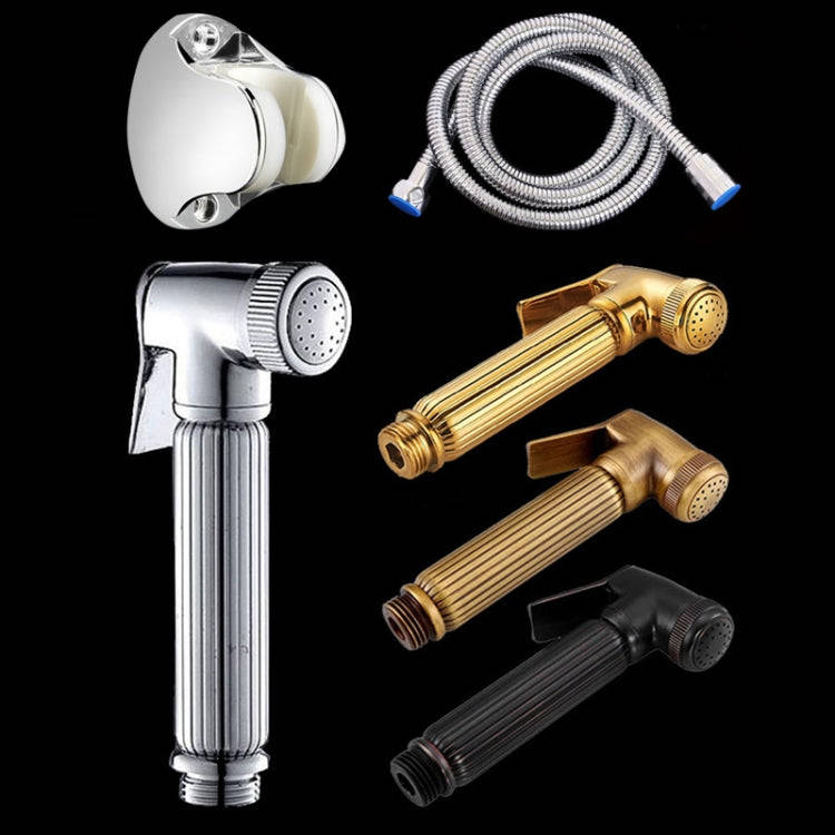 Multifunctional Wome Washers Pressure With Water Stop Woman Wash Nozzle Set, Colour:Black Antique