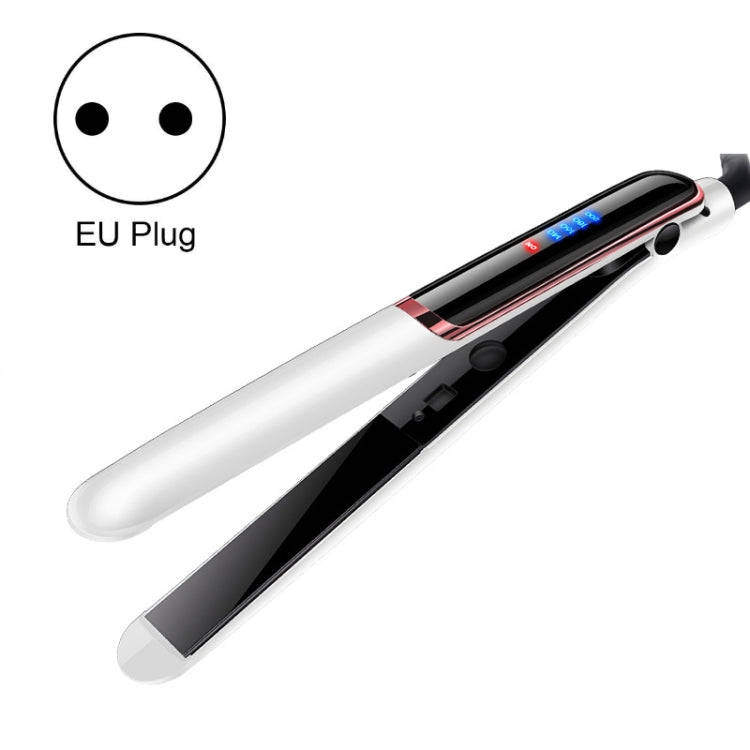35W 2 In 1 Curling and Straightening Dual-use Electric Splin,Specification: EU Plug(White)