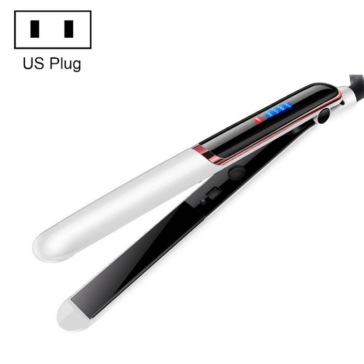 35W 2 In 1 Curling and Straightening Dual-use Electric Splin,Specification: US Plug(White)