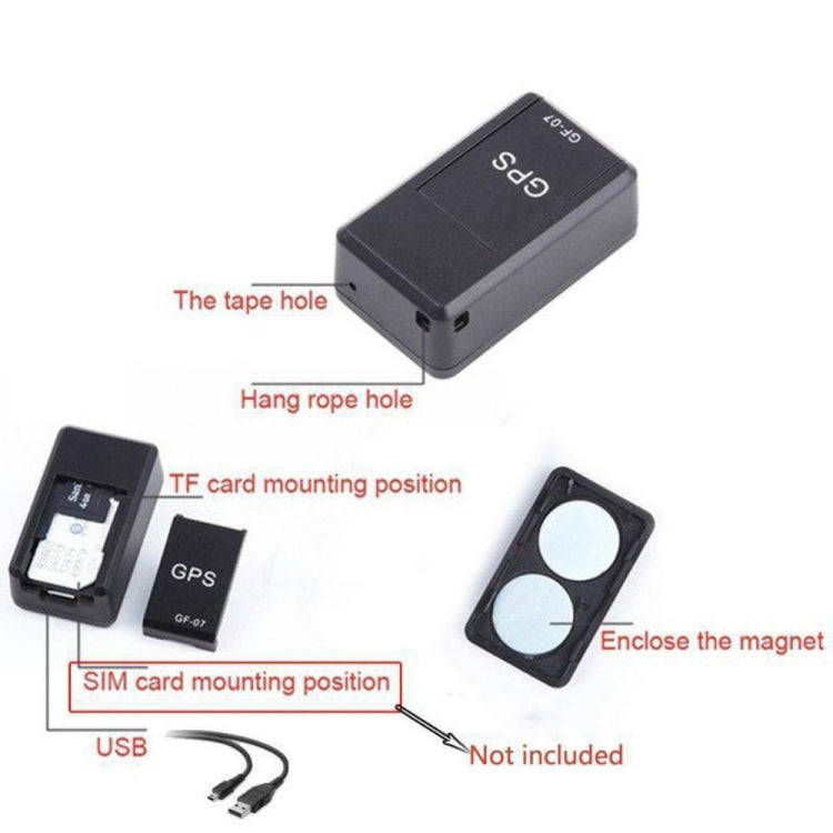 GF07 Mini GPS Tracking Strong Magnetic Locator Voice-controlled Recording Anti-lost Device Only S...