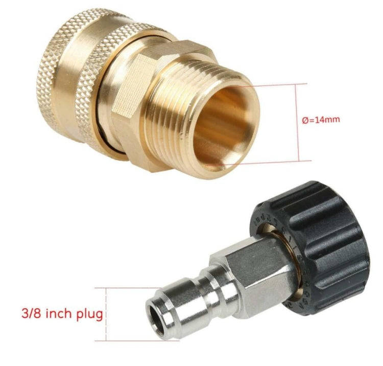 Pressure Washer Accessories Quick Connect Car Wash Water Hose Quick Connection, Typle:15-3/8 Male...