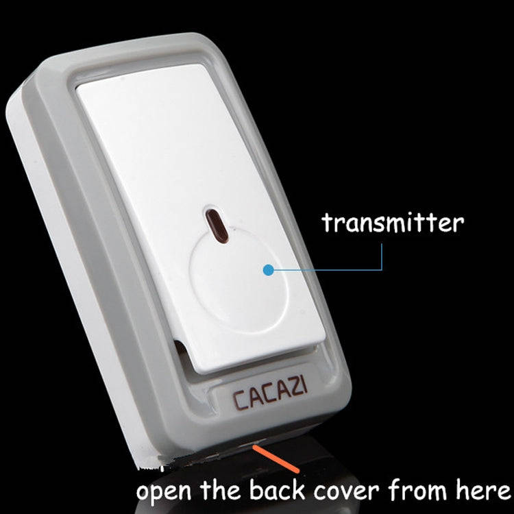 CACAZI W-899 Smart Home Wireless Doorbell Remote Control Doorbell, Style:EU Plug