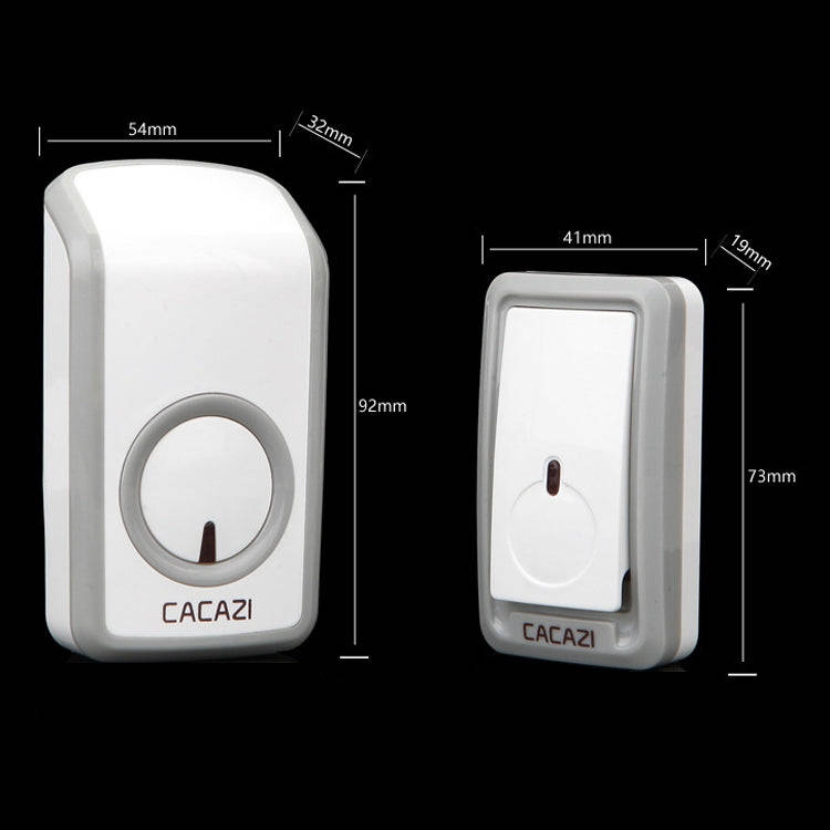 CACAZI W-899 Smart Home Wireless Doorbell Remote Control Doorbell, Style:EU Plug