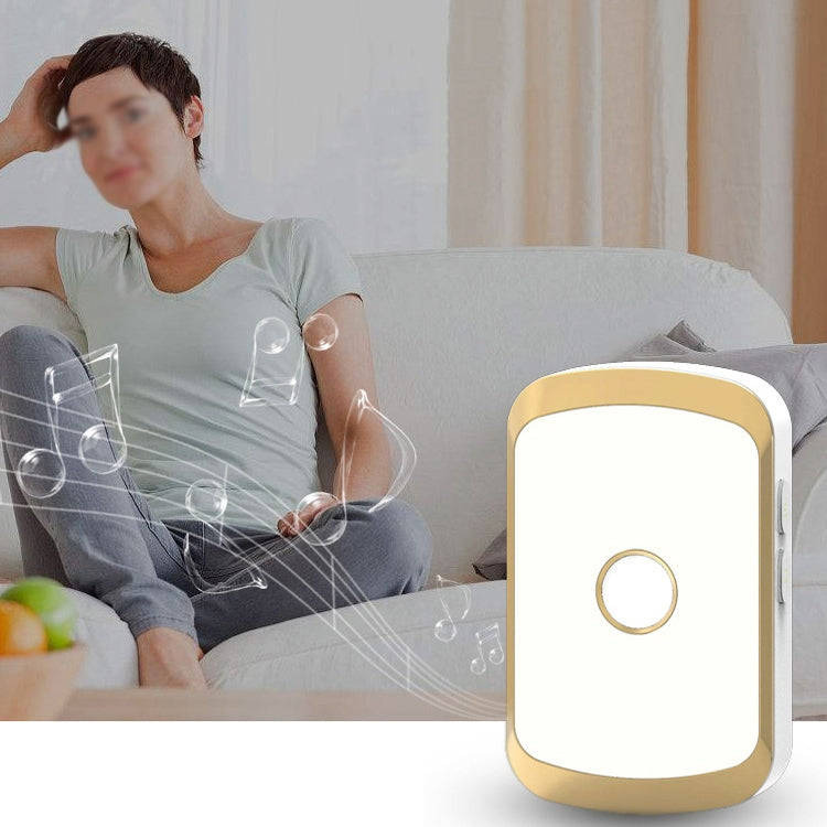 CACAZI A20 Smart Home Wireless Doorbell Digital Music Remote Control Doorbell, Style:UK Plug(Black)