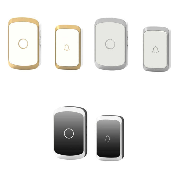 CACAZI A20 Smart Home Wireless Doorbell Digital Music Remote Control Doorbell, Style:EU Plug(Golden)