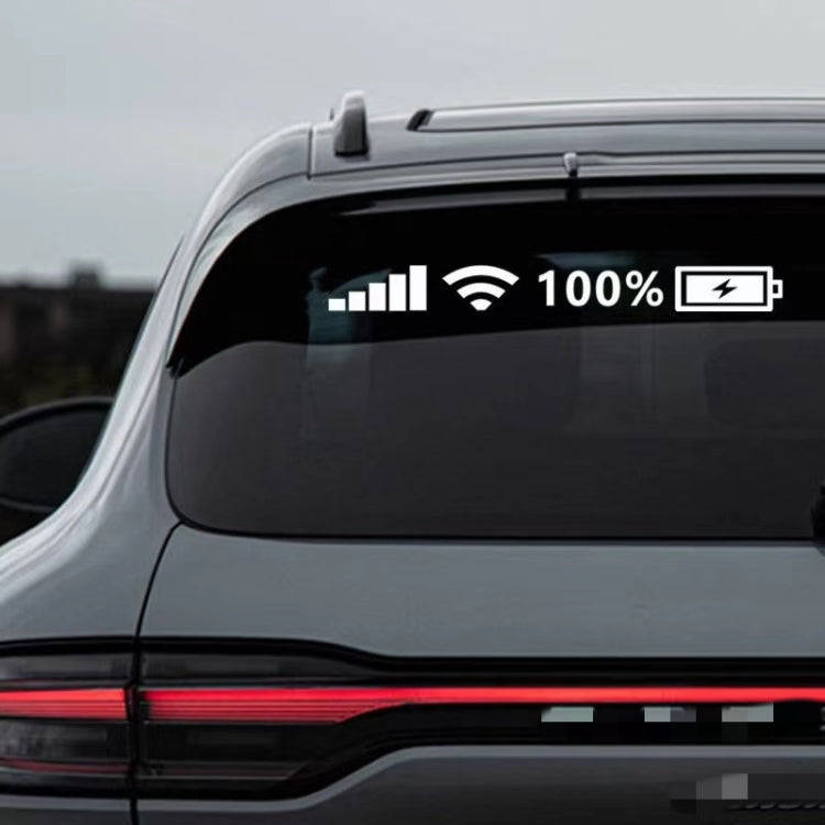 10 PCS Car Windshield Stickers Signal WiFi Power Vinyl Decal  Car Stickers, Size: S( Red)
