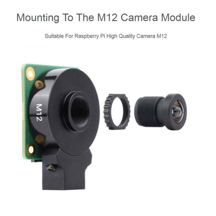 Waveshare WS1053516 For Raspberry Pi M12 High Resolution Lens, 16MP, 105 Degree FOV, 3.56mm Focal...