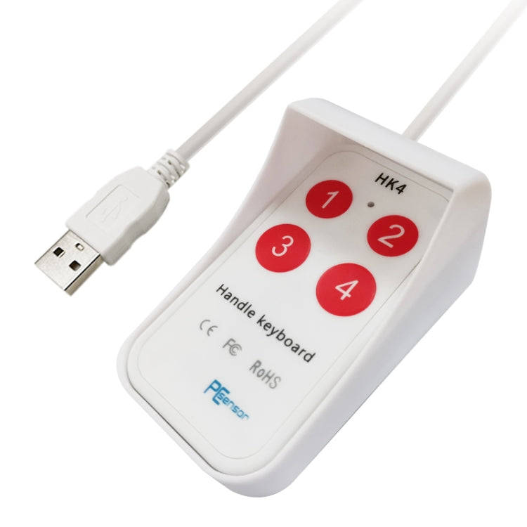 HK-4 4 Keys Custom PS Shortcut Keys Medical USB Keypad, Cable Length: 2m, Style:With Anti-skid Stand