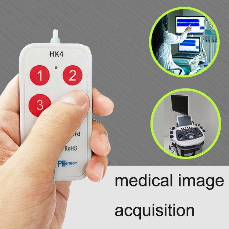 HK-4 4 Keys Custom PS Shortcut Keys Medical USB Keypad, Cable Length: 2m, Style:With Anti-skid Stand