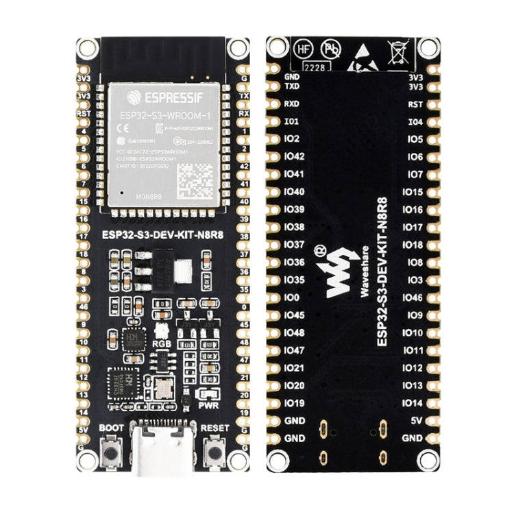 Waveshare ESP32-S3 Microcontroller 2.4GHz Wi-Fi Development Board ESP32-S3-WROOM-1-N8R8 Module St...