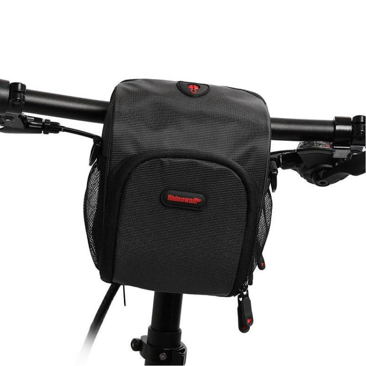 Rhinowalk TF910 Bicycle Front Handlebar Bag Multifunctional Waterproof Phone Bag Riding Bag(Black)