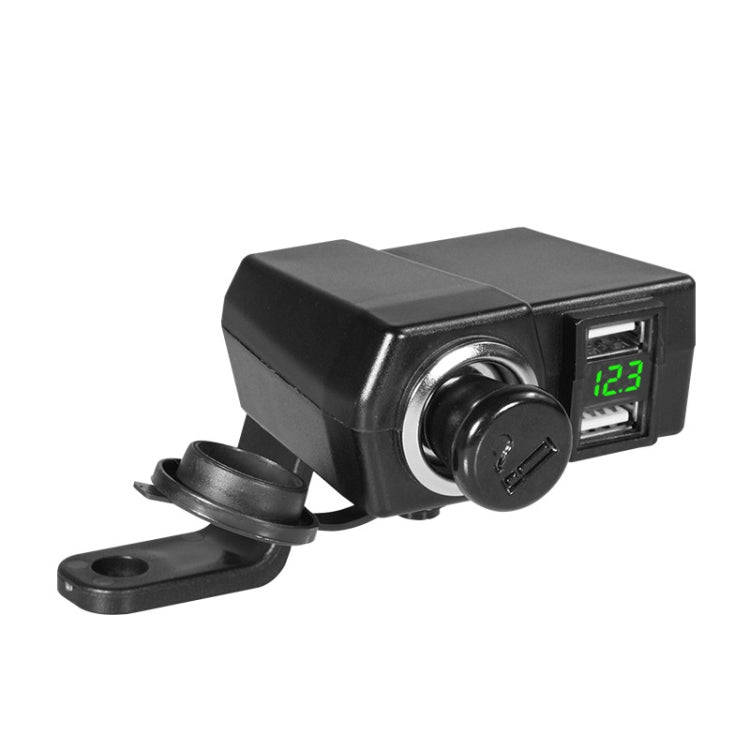 Motorcycle Car Dual USB Mobile Phone Charger With Cigarette Lighter Interface Multi-function Digi...