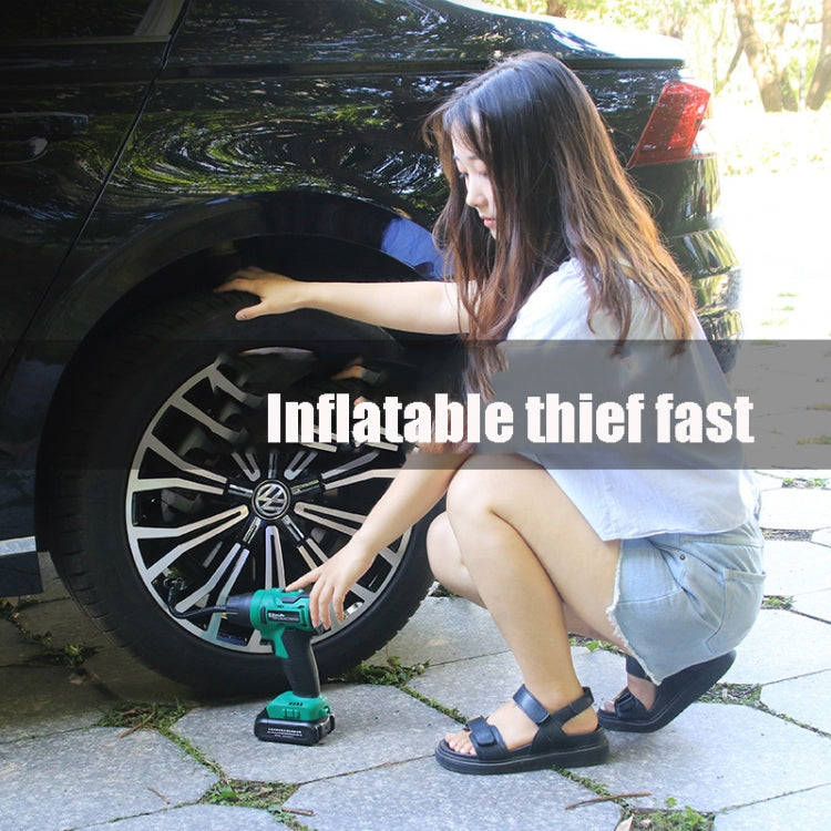 SUITU High-pressure Handheld Smart Digital Display Car Portable Wireless Tire Inflator(Green)