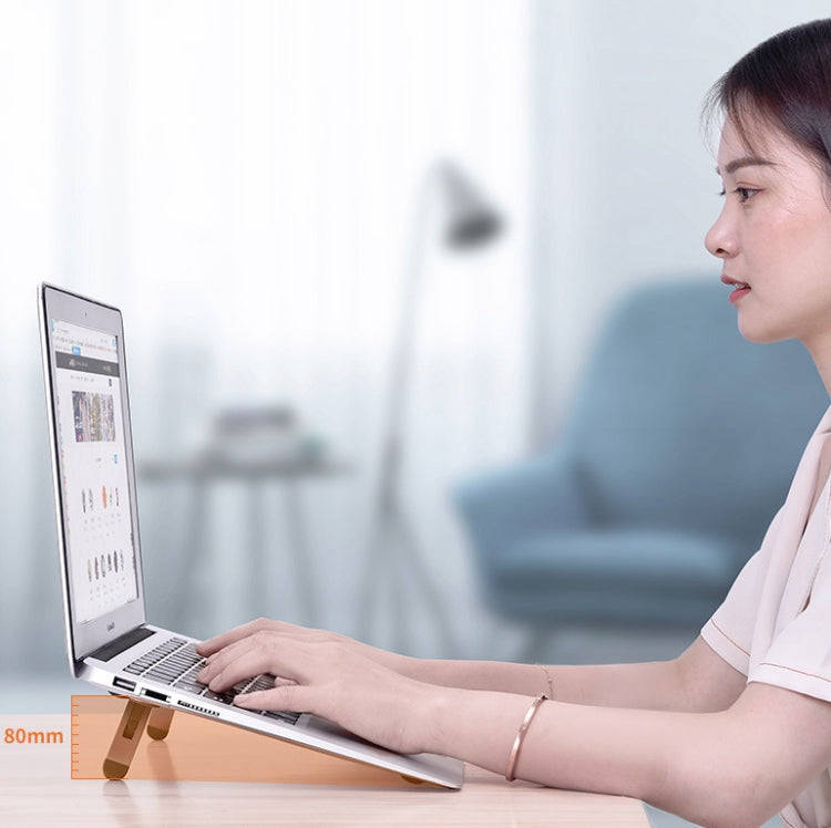 Oatsbasf Portable Storage Foldable Notebook Computer Bracket Heightening Fan Heater(Silver)