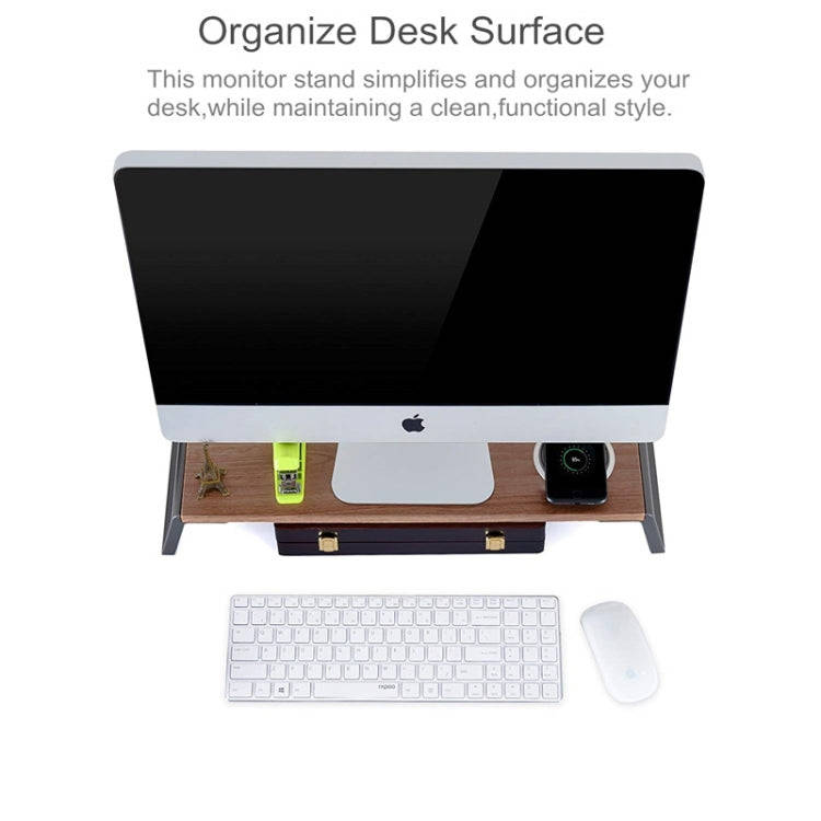Monitor Stand Riser with Metal Feet for iMac MacBook LCD Display Printer, Lapdesk Tabletop Organi...