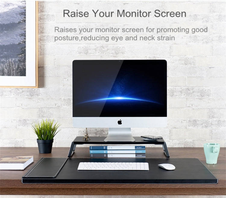Monitor Stand Riser with Metal Feet for iMac MacBook LCD Display Printer, Lapdesk Tabletop Organi...