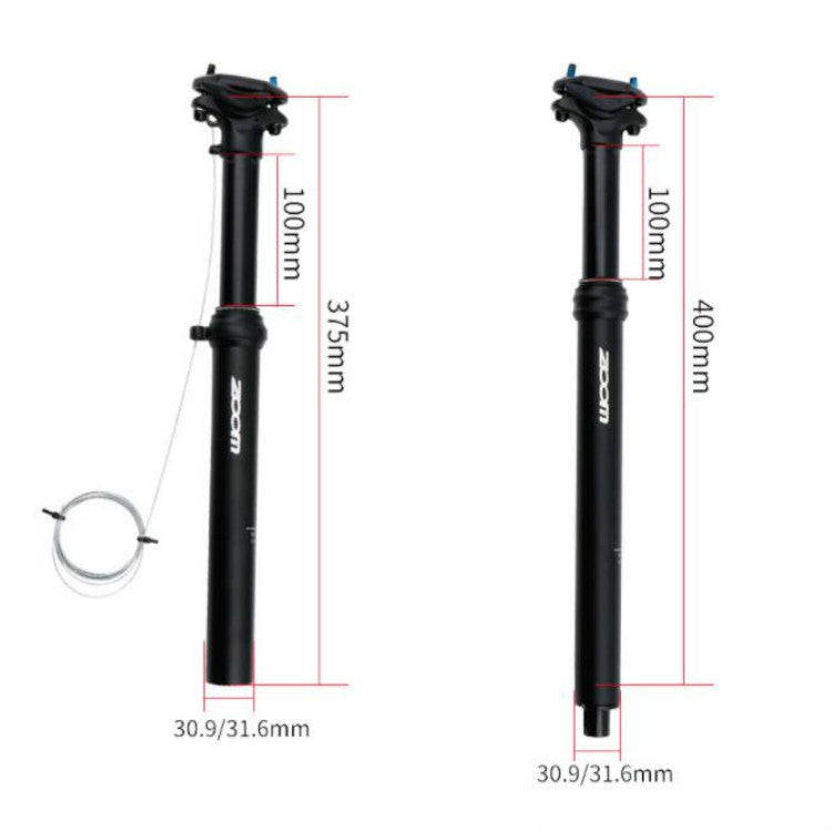 ZOOM Bicycle Wire-Controlled Hydraulic Lift Seat Tube Mountain Bike Seatpost, Size:31.6mm, Specif...