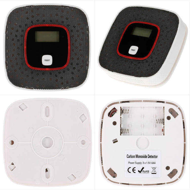 Carbon Monoxide Detector Gas Alarm Sensor Poisoning Gas Tester Human Voice Warning Detector with ...